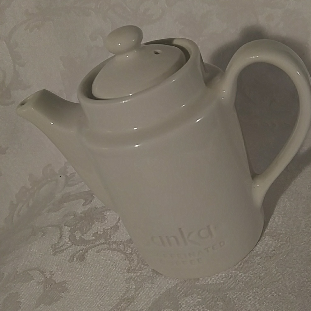 Vintage Hall Pottery Sanka Decaf Pot